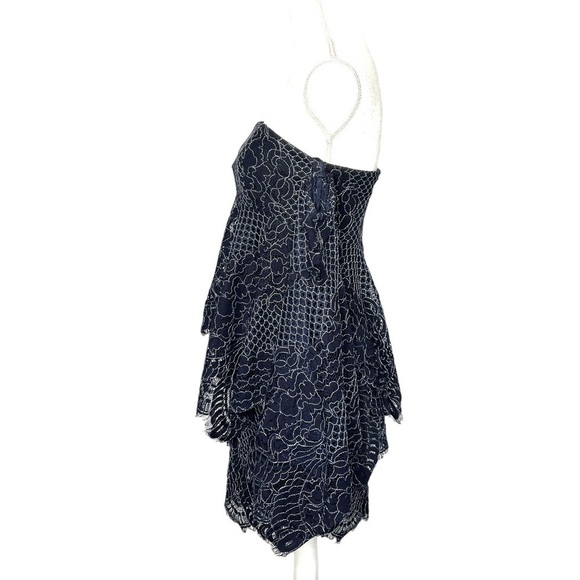Shona Joy Navy Lace Bustier Dress Size 4 - Picture 6 of 16